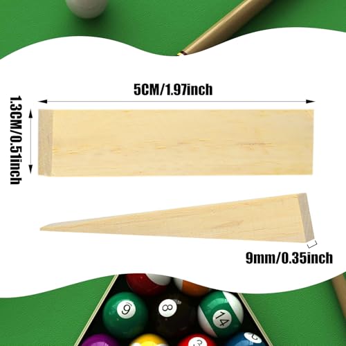 Soulchen 50 Pcs Pool Table Leveling Kit 28 Wooden Wedges 20 Rubber Shims 2 Blue Wax Sticks Billiard Table Installation Shim Set for Leveling, Recovery, Easy Assembly Accessories