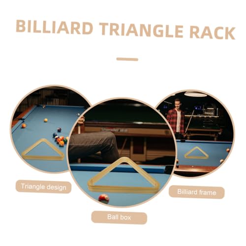 2pcs Solid Wood Pool Billiard Rack Triangle Holder for Snooker Easy Installation Billiard Accessories for Pool Table Setup Scratch-Resistant Design