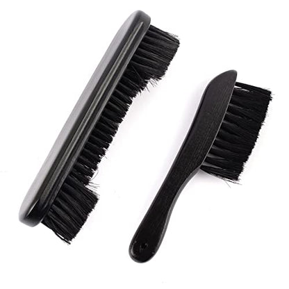Framendino, Wooden Billiards Pool Table and Rail Brush Set Wood Billiard Cleaner Cleaning Tools Supplies (Black, 2 Pack) - color: Black