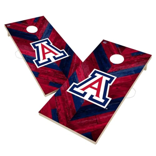 College Team Cornhole Boards, 2x4 Regulation Corn Hole Board Set, Officially Licensed Cornhole Boards, Perfect for Tailgates - color: Arizona, size: 1. NO Fun Accessories