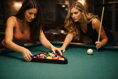 Black Plastic Billiard Pool Ball Triangle Rack, Fits 2-1/4 Inch Balls, 8-Ball