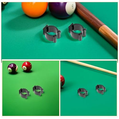 24pcs Wall Mounted Pool Cue Holder Clips, Snooker Cue Stick Clamps with Fixed Mount, Fishing Rod Storage Rack for Home Bar and Game Room