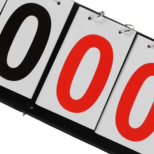 POPETPOP Portable Tabletop Scoreboard with Dual Tone Flip Display Manual Score Counter for Basketball Table Tennis Cornhole and Multi-Sport Game Nights Plastic Construction with Stable Desk
