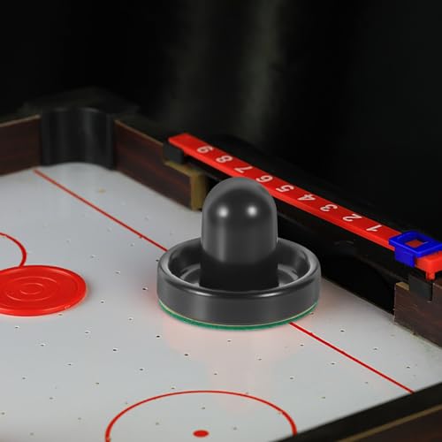 Air Hockey Pucks and Pushers Replacement for Game Tables Smooth Sliding Black Pushers with Black Pucks and Felt Covers Hockey Parts for Home Leisure Sports