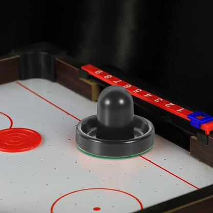 Air Hockey Pucks and Pushers Replacement for Game Tables Smooth Sliding Black Pushers with Black Pucks and Felt Covers Hockey Parts for Home Leisure Sports
