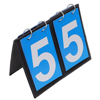 Fdit Digit Flip Scoreboard Portable Tabletop Score Keeper with Large Numbers Water PU Material for Basketball Football Volleyball Sports