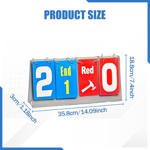 Tabletop Curling Scoreboard Flip Scoreboard Lightweight Scoring Board Flip Score Keeper for Comprehensive Score Tracking