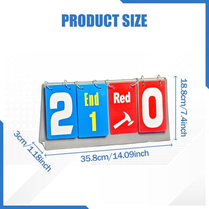 Tabletop Curling Scoreboard Flip Scoreboard Lightweight Scoring Board Flip Score Keeper for Comprehensive Score Tracking