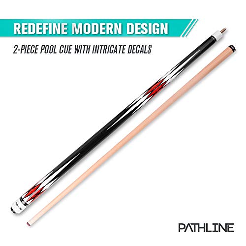 Pool Cue Stick - 58 inch Canadian Maple Billiard Pool Stick - color: Red, size: 18oz