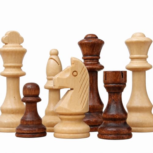 LuckyWish Large Wood Chess Pieces,4.3 Inch King,Chess Pieces Only, No Board (4.3 Inch King)