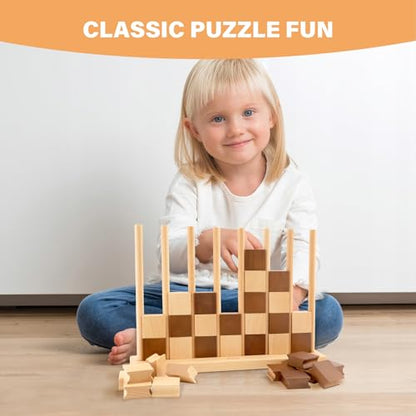 Westant 4 in A Row - Handcrafted Beechwood Four in A Row, Elegant Chess-Like Design Lawn Game As Table Decor, Outdoor for Family Play at Beach, Park, Back Yard and Lawn