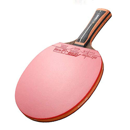 Carbon Table Tennis Bat with Free Case 5-ply Wood 2-ply Carbon Ping Pong Paddle Comfortable Handle/As Shown/Short Handle - size: Short Handle
