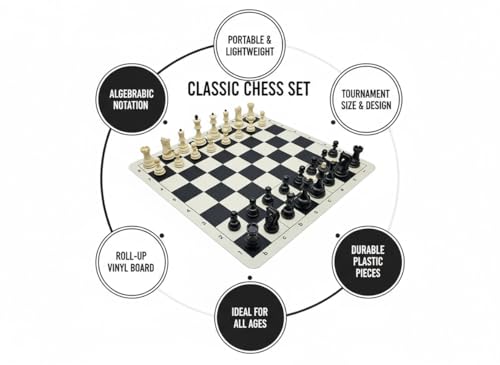 20-inch Foldable Silicone Easy-to-Clean Large Chess Set, Family Retro Adult and Children's Chess Portable Travel Game Chess Set with Storage Bag, Ideal for Outdoor and Travel Use.