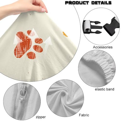 Suobstales Colorful Dog Paw Pattern Gaming Chair Covers Slipcovers, Stretch Removable Washable Computer Reclining Gaming Chair Protector Slipcovers with Armrest Cover (No Chairs) - color: Colorful Dog Paw