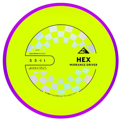 Axiom Discs Neutron Hex Disc Golf Midrange (Choose Your Firmness/Colors May Vary) - size: 165-170g, style: Soft