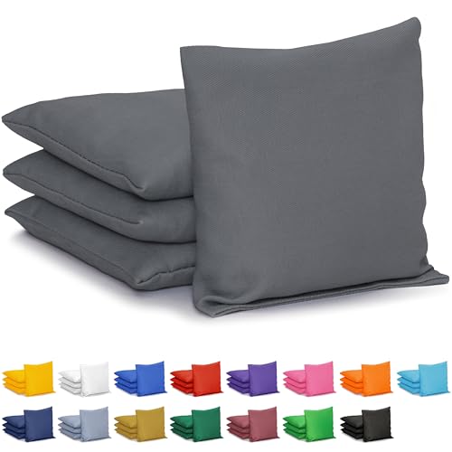 GoSports Classic Cornhole Bean Bags Set of 4-16 Colors Available - Regulation All Weather, Mix and Match - color: Dark Gray
