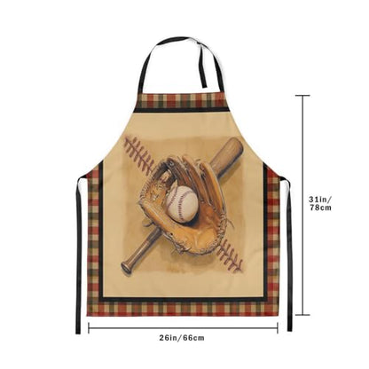 Castle Fairy Cartoon Baseball Kitchen Apron,Bow Knots Waterproof Apron - color: Khaki Red