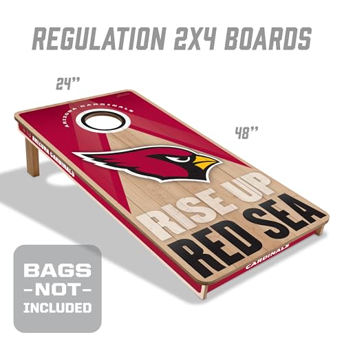 YouTheFan NFL 2' x 4' Slogan Series Professional Wood Cornhole Game - color: Arizona Cardinals
