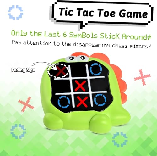 Electronic Tic Toe Tac Bolt Game, 3-in-1 My toeTac Digital Tic Toe Tac Game, Travel Board Fidgets Games for Kids 4 8 12, Brain Memory Games for Kids, Birthday Toy for Girl Boy