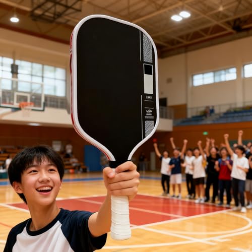 SUNGOOYUE Ball Paddle, Table Tennis Racket Ball Paddle 16mm PP Cellular Core Vibration Absorbing Strong Power and Spin Surface for Enhanced