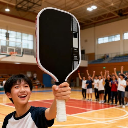 SUNGOOYUE Ball Paddle, Table Tennis Racket Ball Paddle 16mm PP Cellular Core Vibration Absorbing Strong Power and Spin Surface for Enhanced