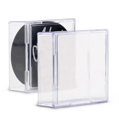 BCW Hockey Puck Display Case – Crystal Clear Stackable Puck Holder with 2-Piece Snap Design | Regulation Hockey Puck Case Display - 2 ct - size: 2 Pack