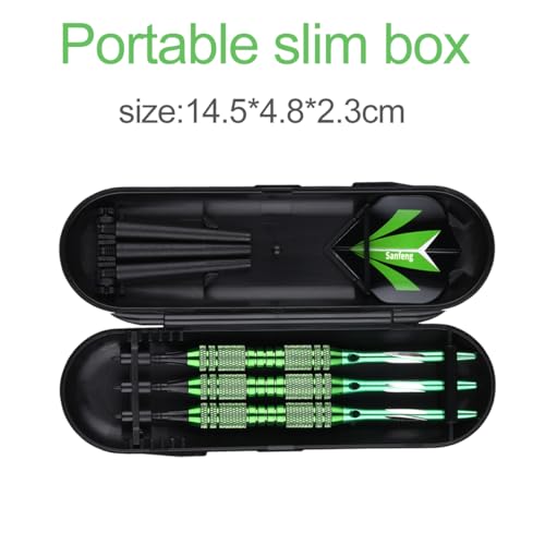 Soft tip Darts Set 18/20 Grams - Professional Darts Plastic Tip with Brass Barrel + Aluminum Shafts + 50 Rubber o-Ring + 6 Flights +50 Soft Tips for Electronic Dartboard - color: 20 grams-green