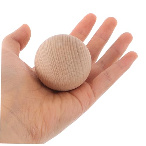 TOYANDONA Beech Wood Croquet Golf Ball Set 3Pcs for Outdoor Lawn Games Fun Durable Round Balls for Multiple Players