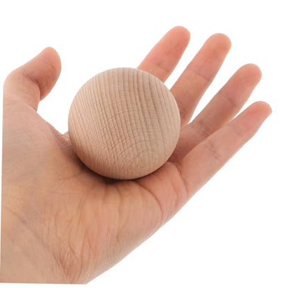 TOYANDONA Beech Wood Croquet Golf Ball Set 3Pcs for Outdoor Lawn Games Fun Durable Round Balls for Multiple Players