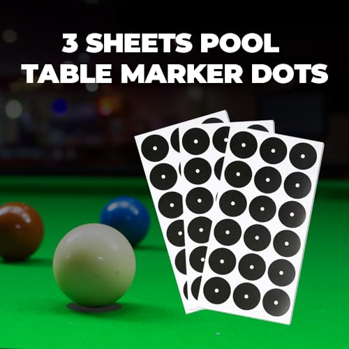 Scott Edward Pool Table Marker Dots, Billiard Point Sticker, Snooker Spot, Billiard Accessories 1/2/3 Sheets - color: 3 Sheet Large