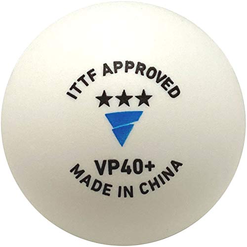 VICTAS VP40+ Certified Table Tennis Game Ball, 3 Star, White - style: Pack of 3
