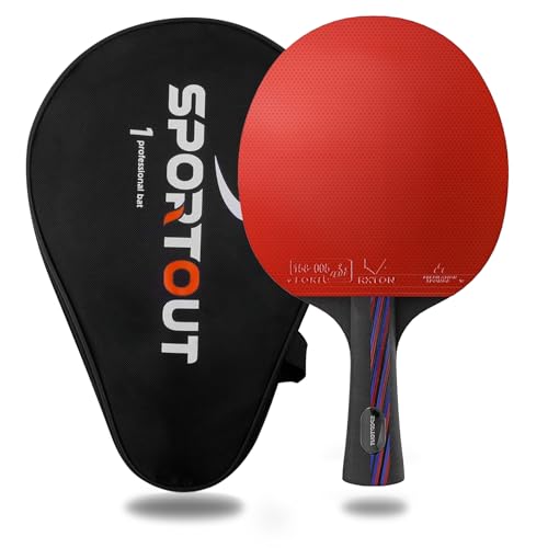 Sportout Ping Pong Paddles Sets-Portable Table Tennis Paddle withStorage Case Premium Table Tennis Racket for Indoor & Outdoor Games