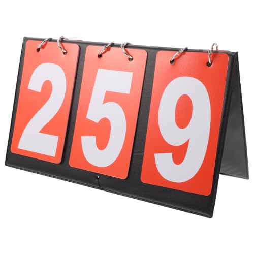 Portable Flip Scoreboard Three-Digit Display for Football and Different Sports Scenarios, High Efficiency and Accurate Tabletop Scorekeeper Metal and Cardboard Construction