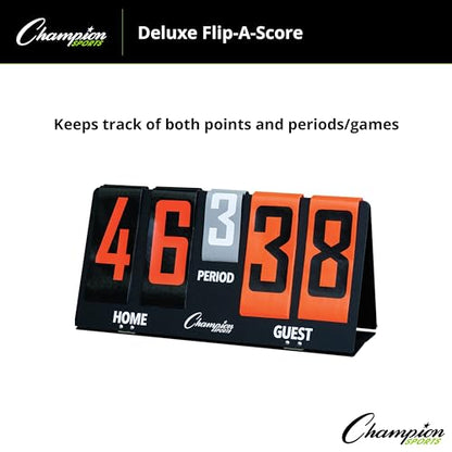 Champion Sports Deluxe Flip-A-Score Board/Timer, One Size, Bold Orange