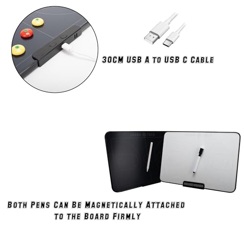 Double-Sided Electronic Coaching Board 15.5 Inch LCD Screen Basketball Tactical Coach Board with Stylus Pen, Dry Erase Pen and Eraser, Magnets for Training Teaching