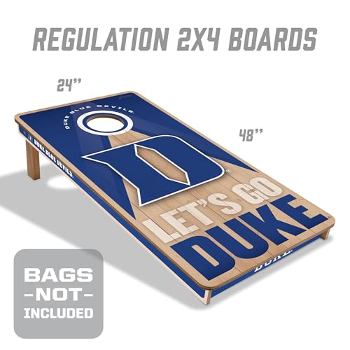 YouTheFan NCAA 2' x 4' Slogan Series Professional Wood Cornhole Game - color: Duke Blue Devils