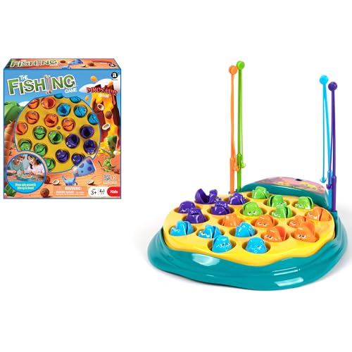 The Fishing Game - Dinosaur Edition - Classic Animated Catching Game, Dinos Spin Around & Bite Up & Down, Kids Ages 3+, 2-4 Players - style: Dinosaur