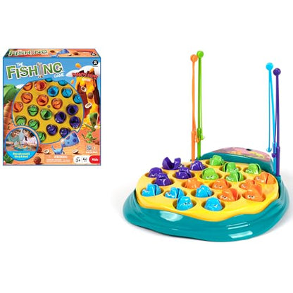 The Fishing Game - Dinosaur Edition - Classic Animated Catching Game, Dinos Spin Around & Bite Up & Down, Kids Ages 3+, 2-4 Players - style: Dinosaur