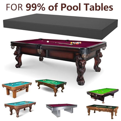 Pool Table Cover Waterproof Billiard Table Cover 7FT /8FT Tearproof Pool Table Protector Heavy-Duty 210D Oxford Cloth Snooker Table Dust Cover Machine Billiard Table Protector for Pool Table
