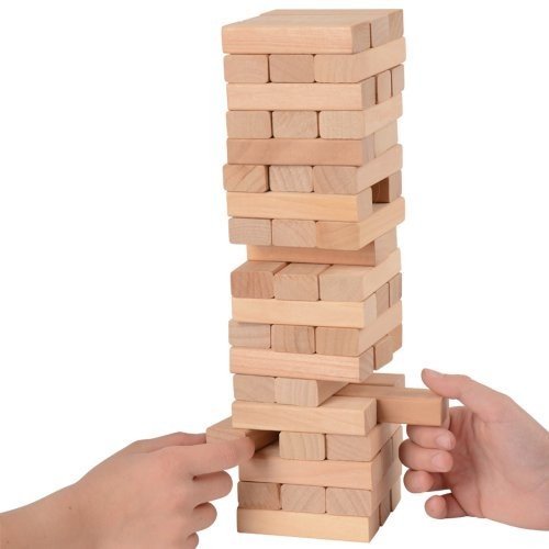 Wooden Tower Game Toy 10.5 in.