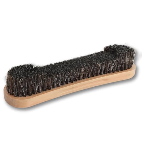 12 Inch Horsehair Pool Table Brush with Ergonomic Handle, Premium Billiard Table Cleaner for Dust and Fine Particles Removal, Ideal for Home and Commercial Use