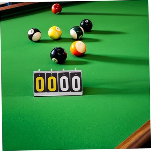 Yardwe Portable Tennis Score Keeper Flip Scoreboard Tabletop Scoreboard 4 Numbers Black Yellow Plastic Easy to Operate for Sports Games