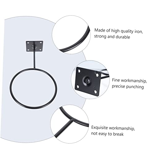 SUPVOX 2pcs Wall Mounted Rack for Basketball and Football Space-Saving Display Stand for Organizing Sports Equipment Black Easy to Install