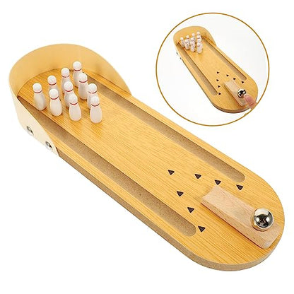 BESPORTBLE Desk Toy Products Mini Bowling Game for Seniors Elderly Parent-boy Girl Interactive Toy