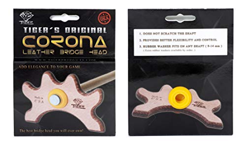 Tiger Corona Pool Cue Leather Bridge Head