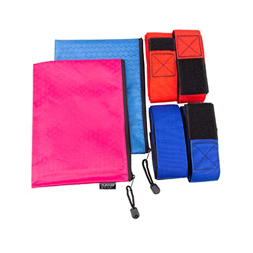 Three Legged Race Bands, 2 Sets, Team Building, 3 Legged Race Bands, Outdoor Party Group Game for Teenagers Adults, Cooperative Team Race for Birthday, Relay Race, Field Day, Backyard Activity Game - size: For 10 people（Red&Blue）