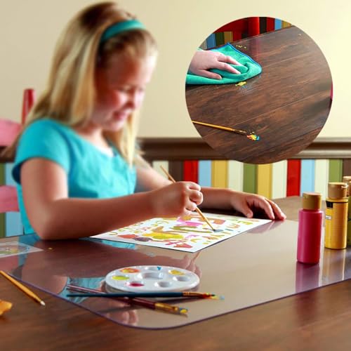ALAIAS Office Chair Mat for Hardwood Floor 1.5mm Thick Durable Clear PVC Desk Chair Mat Under Desk Computer Gaming Chair Mat Wood/Tile Protection Mat Non-Slip Not Stuck Wheel (Size : 20x43) - size: 20x43"