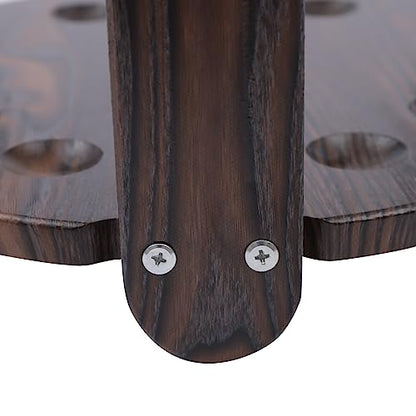 LYNICESHOP Pool Stick Holder Floor Stand, 9-Hole Billiard Rack, Wooden Billiard Cue Stand, For storing pool cues, fishing rods, golf clubs (9 HOLES ROUND) - style: 9 HOLES ROUND