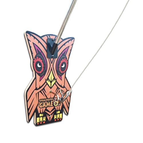 Hook and Ring Toss Game,Ring Hook Games, Outdoor Games,Leisure Games for Adults and Kids,Upgraded Version of The Telescopic Rod,Owl Style
