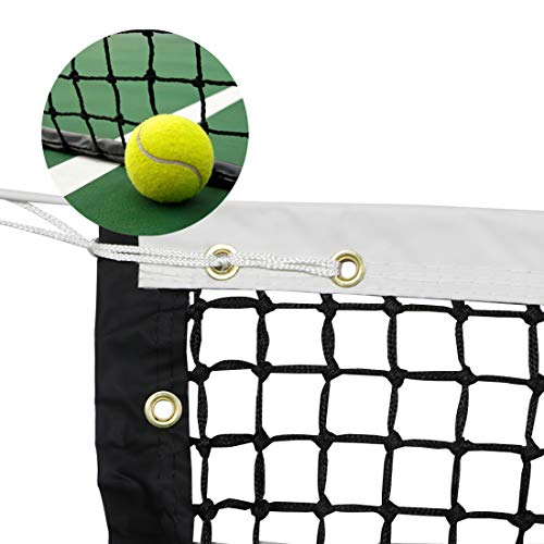 Tennis Net 42FT Professional Heavy Duty Nylon Net, Compatible with All Standard Tennis Posts, Included Indoor Outdoor Court - style: single-layer tennis net